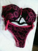 lingerie rosa e preto